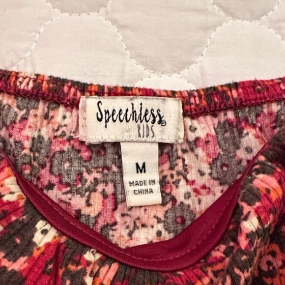 Cat & Jack Maroon Corduroy Dress with two floral tops. - Picture 7 of 12